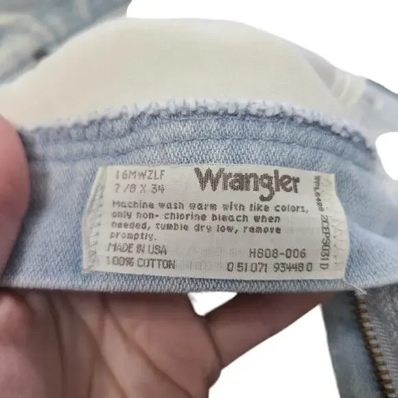 VTG Wrangler Riata Womens Size 7/8 x 34 Taper Cowboy Western Bareback Denim - Picture 9 of 13